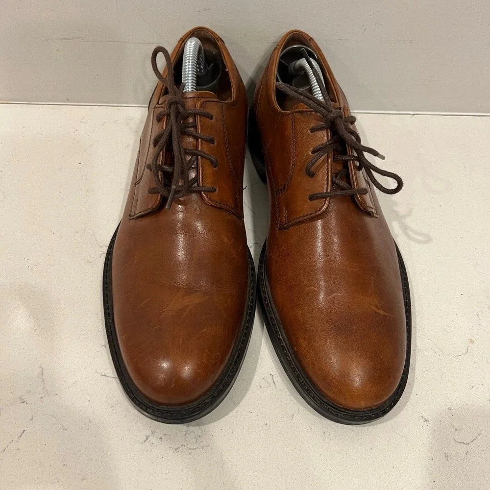 Johnston & Murphy Derby Shoes‎ Mens 9M Brown Good Leather Lace Up Business